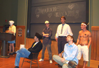 [Students of Beginning Ukrainian presenting their play "True Love", August 8, 2003 ]